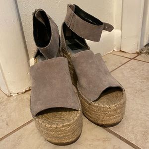 Dolce Vita Straw Espadrille Wedges